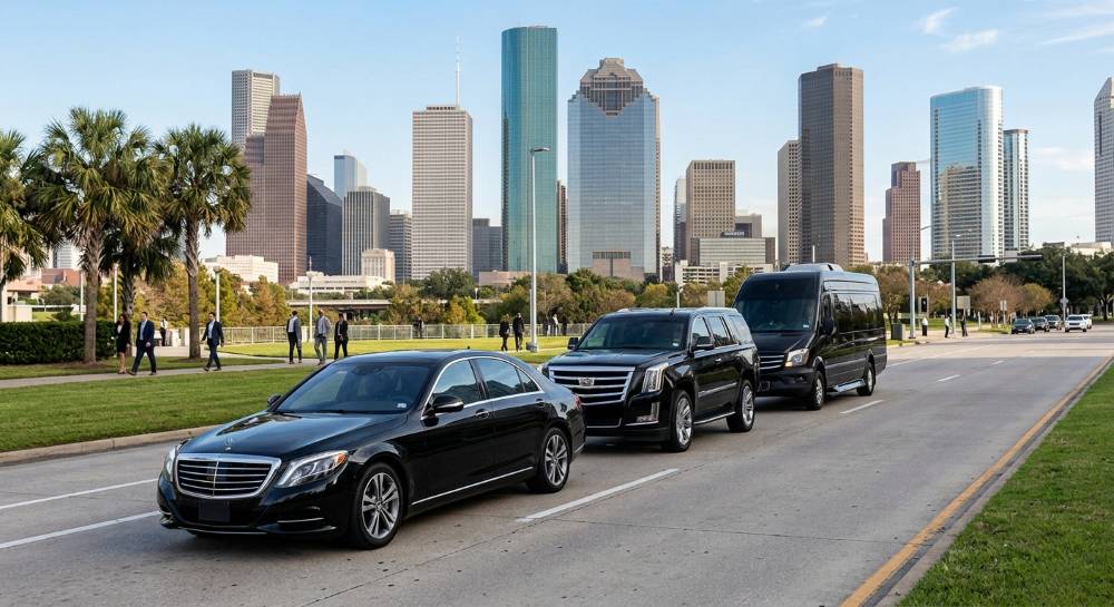Houston luxury transportation services with professional chauffeur